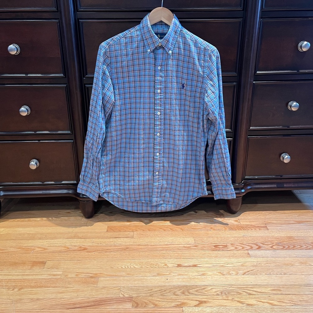 Polo Ralph Lauren men's long-sleeve classic fit check plaid button-down shirt